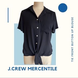 J.Crew Mercantile Button Down Navy Blouse 💜 10 for $25💜